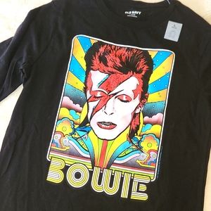 David Bowie long sleeve kids t-shirt